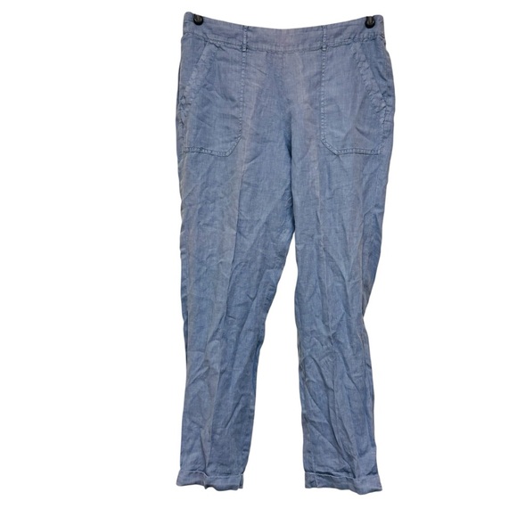 Three Dots Sherin Rolled Linen Pants - Picture 2 of 11